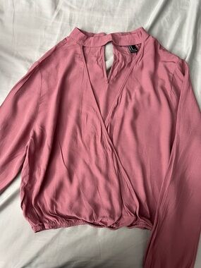 Forever 21 Dusty Pink Faux-Wrap Blouse bundle